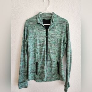 lululemon athletica Green Heathered Full-Zip Jacket